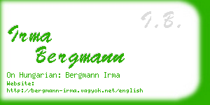 irma bergmann business card